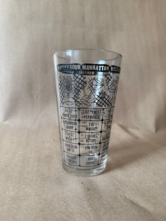 Cocktail Recipe Mixing Glass
