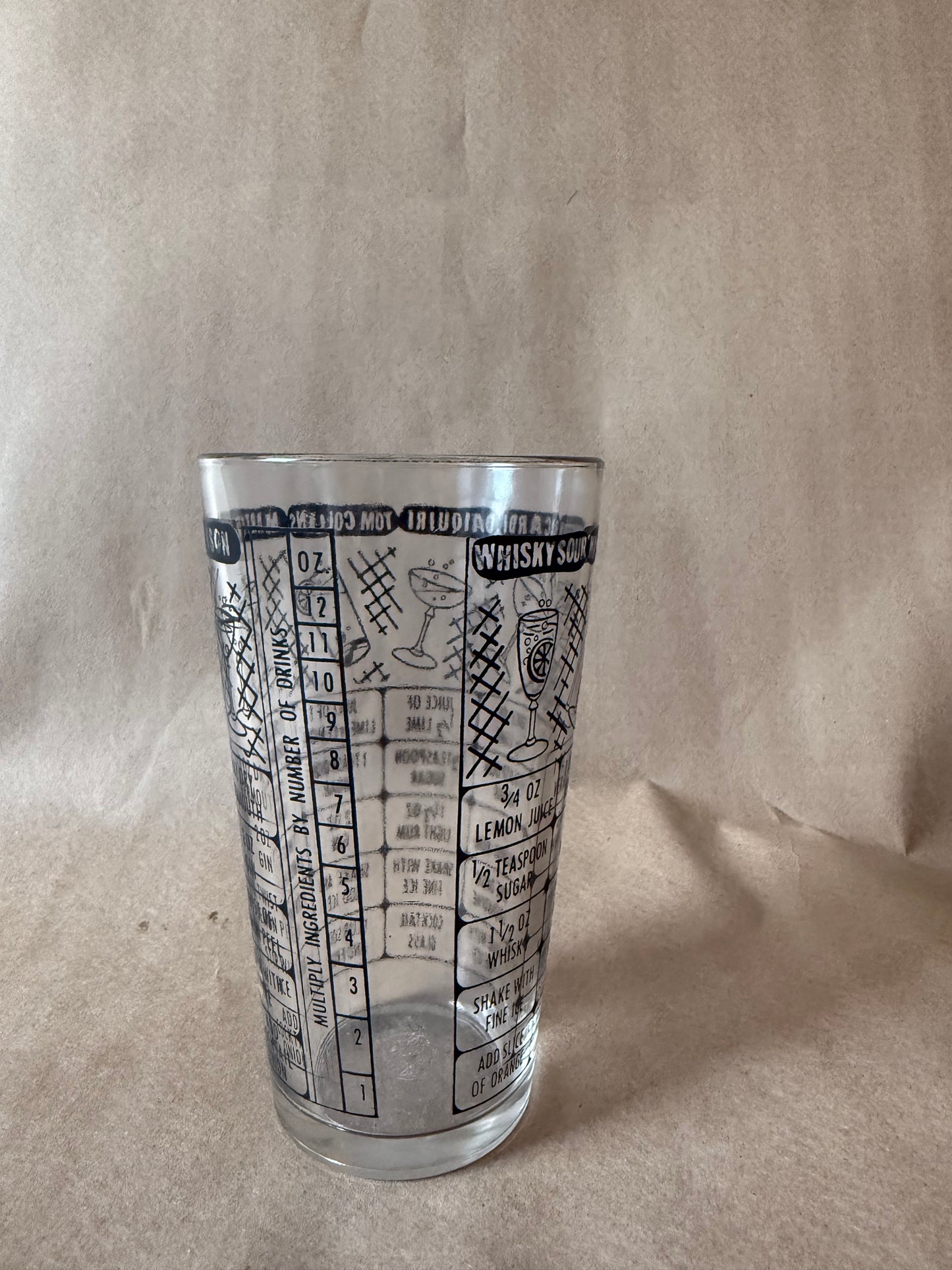 Cocktail Recipe Mixing Glass