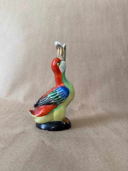 Hand-Painted Ceramic Bird Figurine