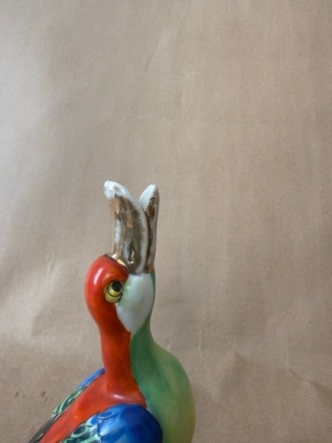 Hand-Painted Ceramic Bird Figurine