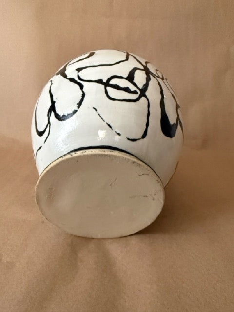 Black and White Drip-Line Studio Vase
