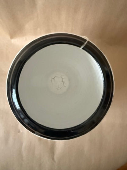 Black and White Drip-Line Studio Vase