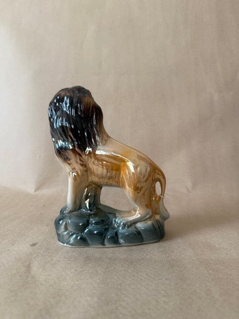 Hand-Painted Ceramic Lion Figurine, Small