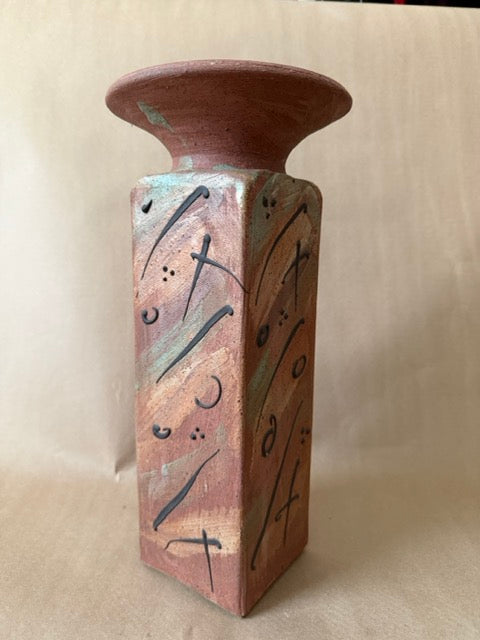Hand-Painted Studio Pottery Vase