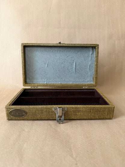 Linen-Wrapped Slide Storage Box
