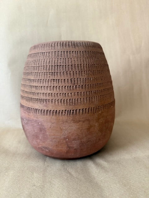Studio Pottery Incised Vase