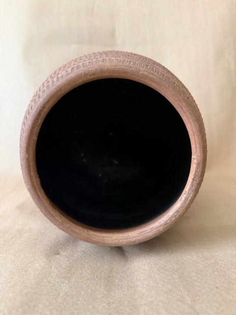 Studio Pottery Incised Vase