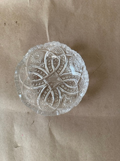 Pressed Glass Round Dish