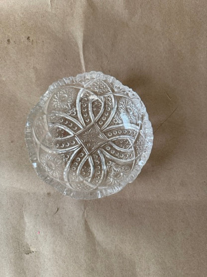 Pressed Glass Round Dish