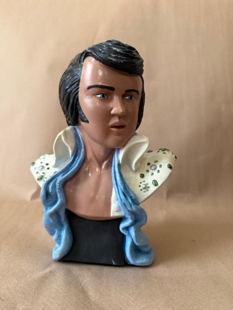 Vintage Chalkware Elvis Bust