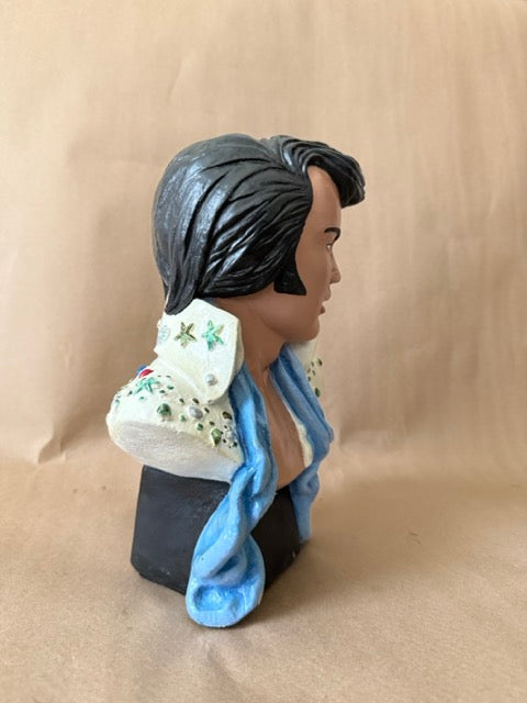 Vintage Chalkware Elvis Bust