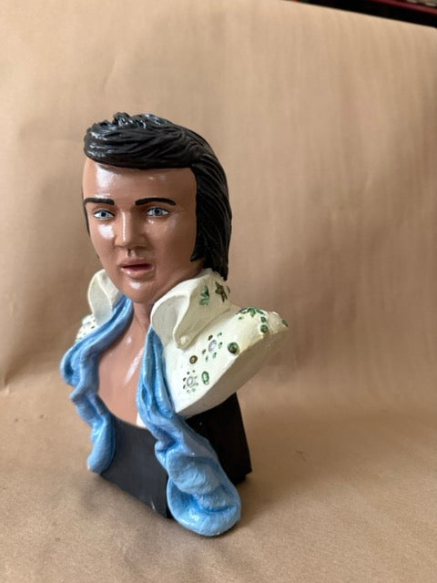 Vintage Chalkware Elvis Bust