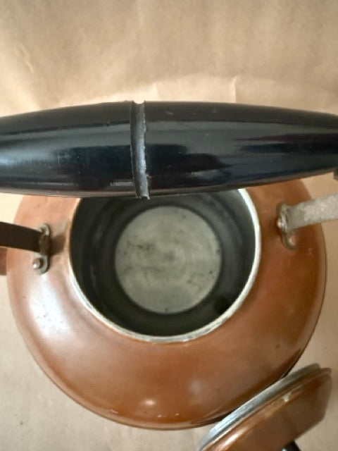 Copper Tea Kettle with Black Wood Handle