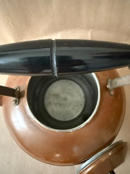 Copper Tea Kettle with Black Wood Handle