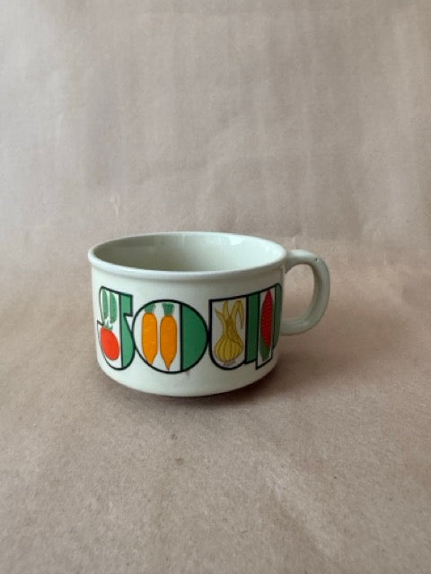 Vegetable Letter Soup Mug