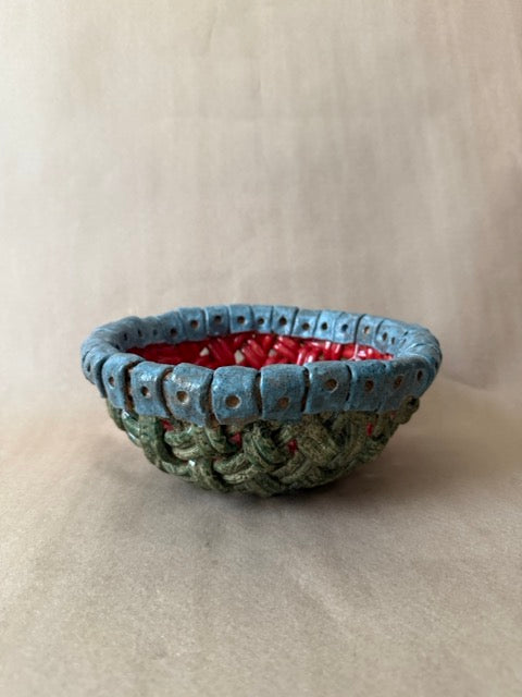 Ceramic Basket Weave Bowl