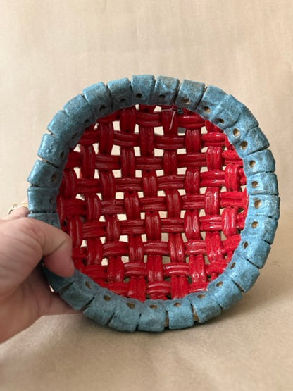Ceramic Basket Weave Bowl