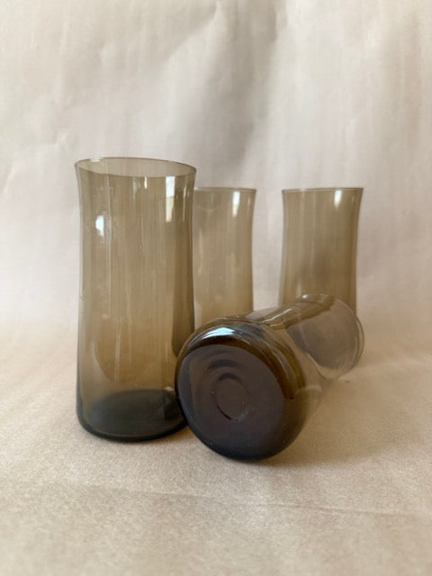 Smoked Glass Tumblers, Set of 4