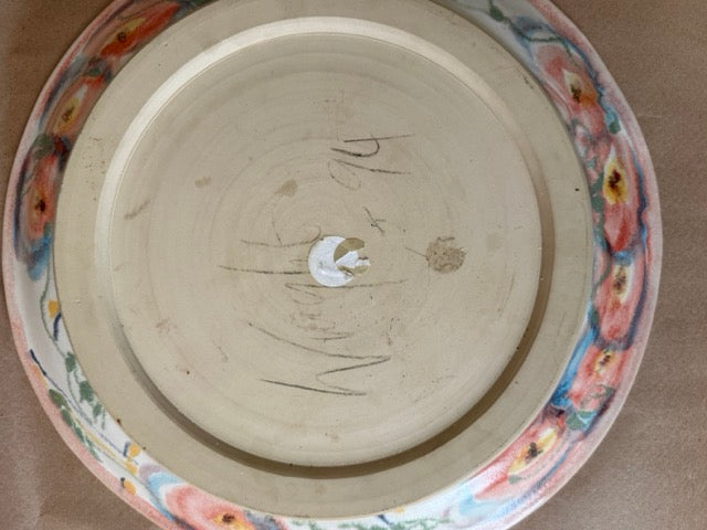 Studio Pottery Plate, Signed Wright '94