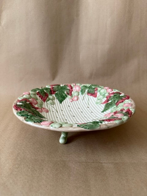 Footed Grape Berry Bowl, Vintage Fitz and Floyd