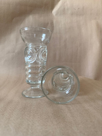 Bullseye glass vase, underside of foot