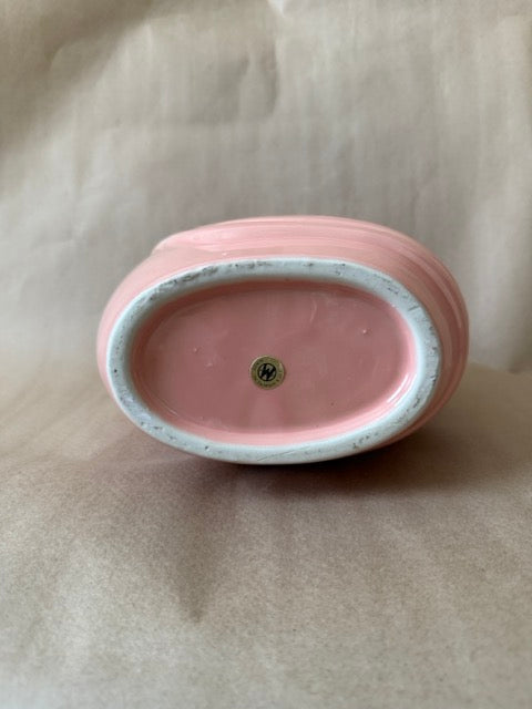 Pink deco vase, underside