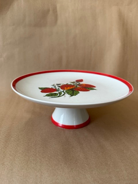 Strawberry pedestal cake stand