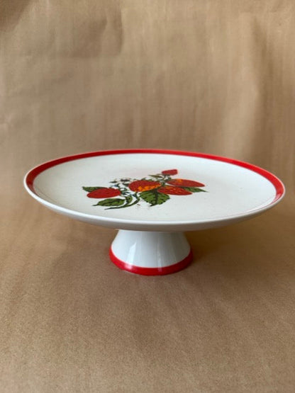 Strawberry pedestal cake stand