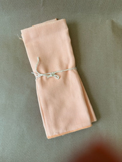 Set of four blush cotton napkins