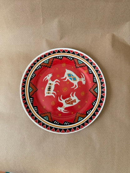 Southwestern coyote decorative plate