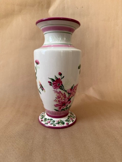 Laura Ashley vase, rose spray