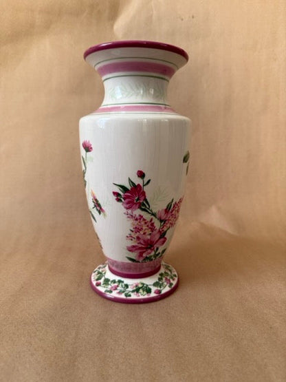 Laura Ashley vase, rose spray