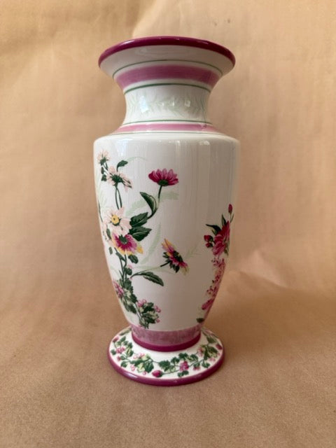 Laura Ashley vase, floral detail