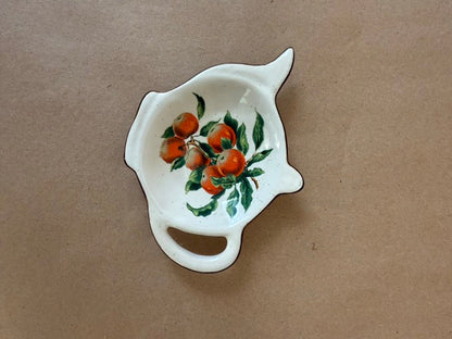 Persimmon tea bag rest from above