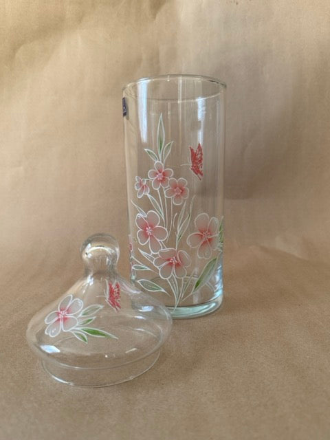 Apothecary jar with lid removed