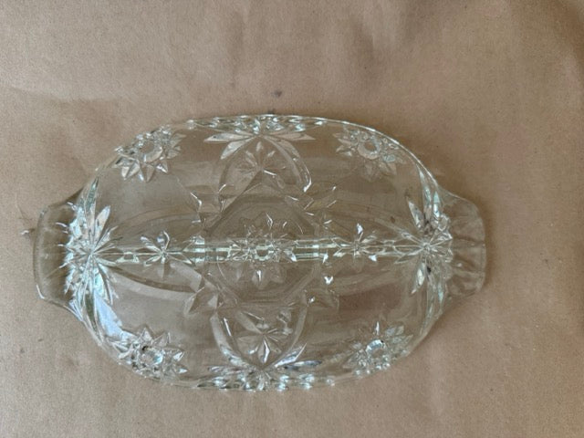 Relish dish, starburst detail