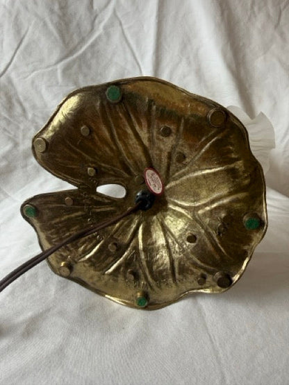 Cast lily pad base with original paper label