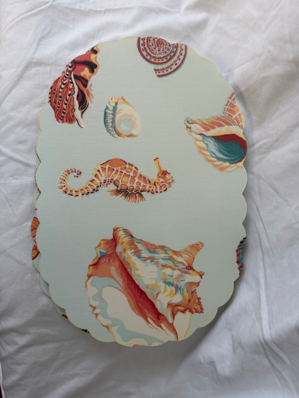 Scalloped seashell placemat