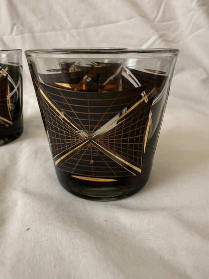 Close-up of gold grid pattern