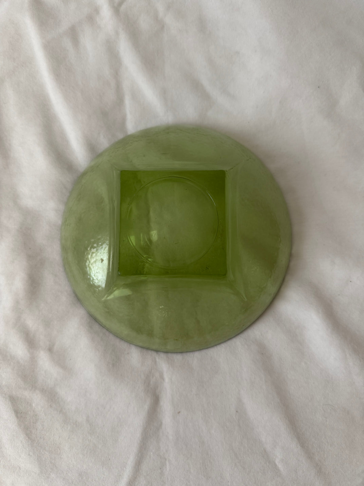 Green bowl underside