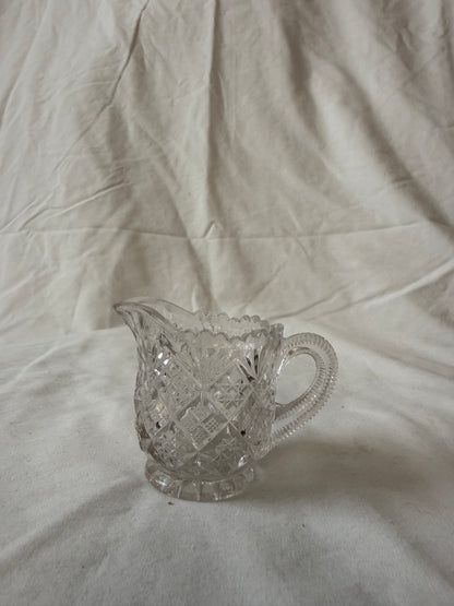 Pressed glass creamer