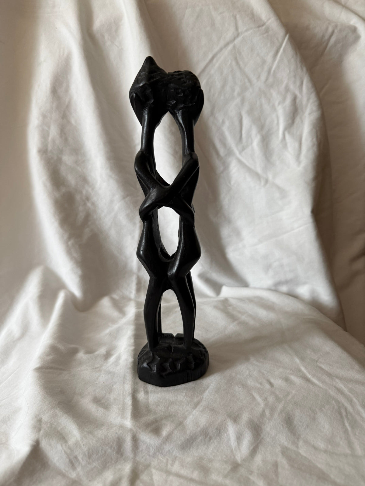 Carved wood sculpture from the opposite side