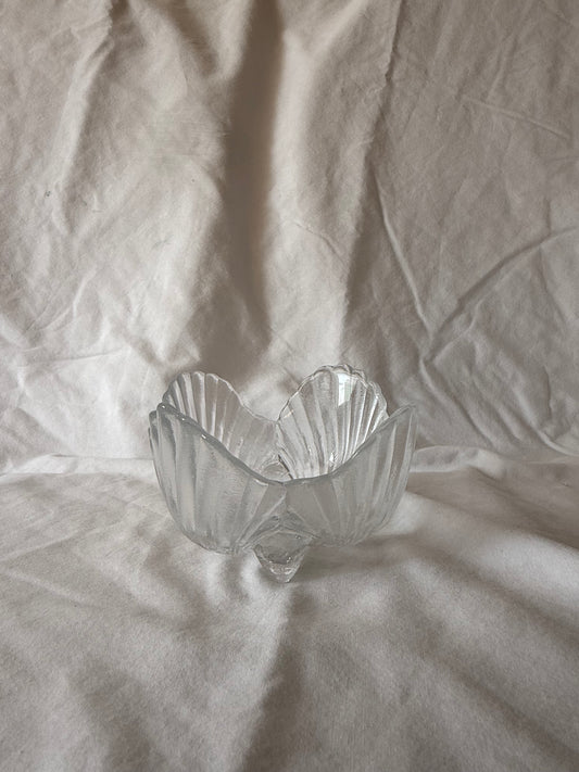 Viking glass shell footed bowl
