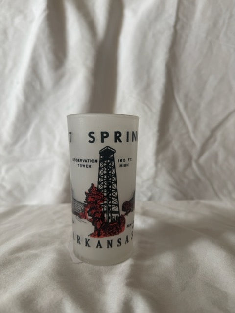 Hot Springs souvenir glass showing the Observation Tower