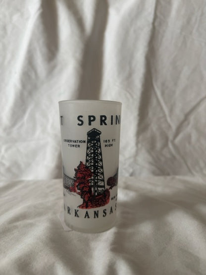 Hot Springs souvenir glass showing the Observation Tower