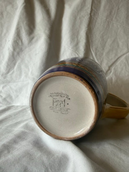 Base of pitcher stamped Handpainted exclusively for Pier 1, Italy