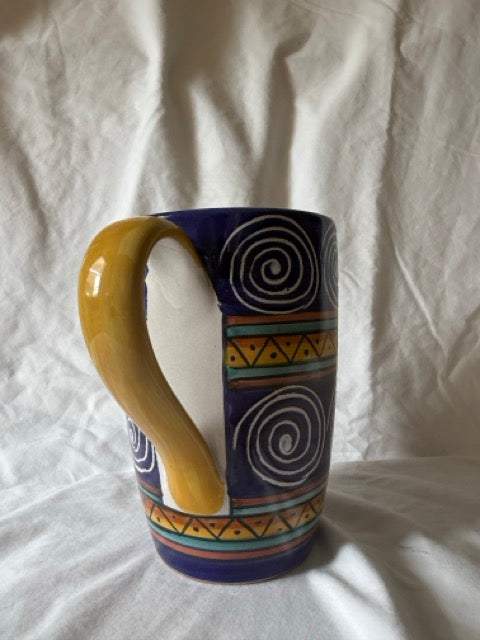 Italian Swirl pitcher, handle side