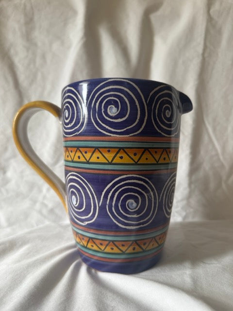 Pier 1 Italian Swirl hand-painted pitcher