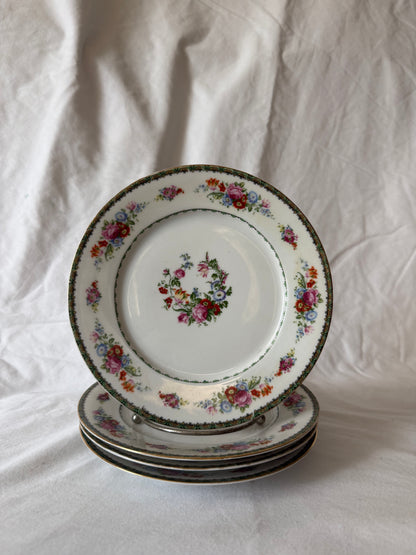 Union K floral porcelain plates