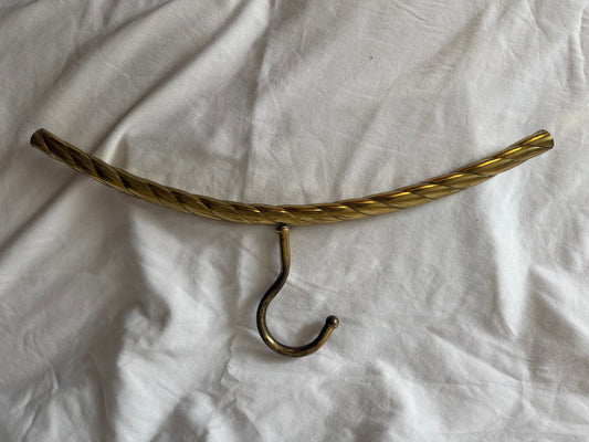 Brass twisted rope clothes hanger